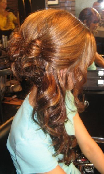 prom hair do side swept curls