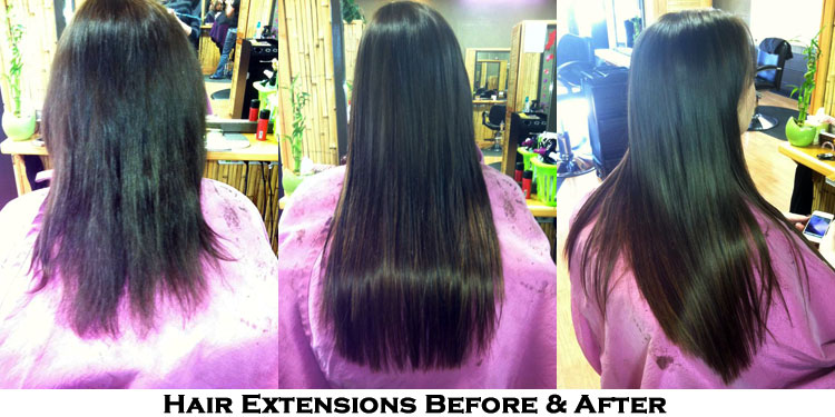 Before and After Hair Extensions
