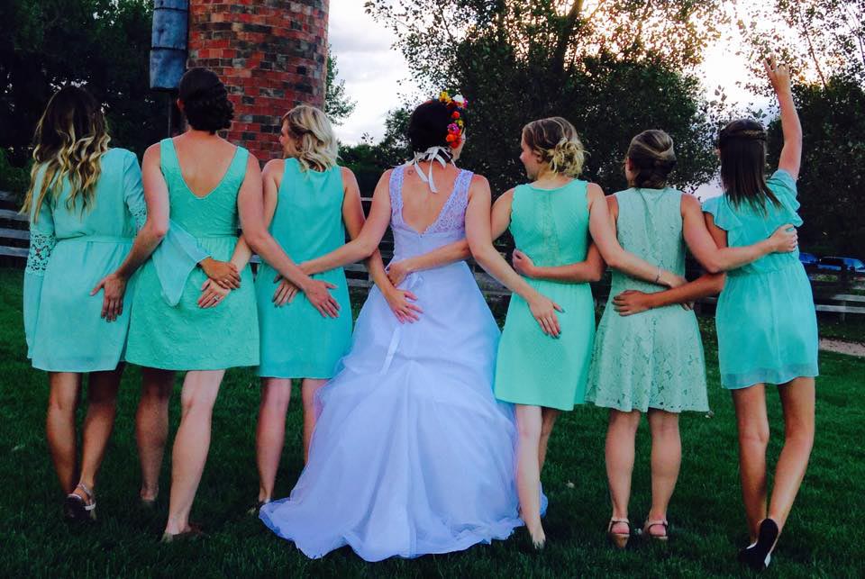 wedding party hair chatfield botanical gardens wedding venue