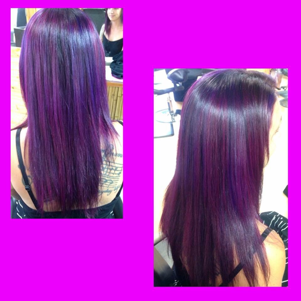 long purple hair style parker co bethany at sahair salon